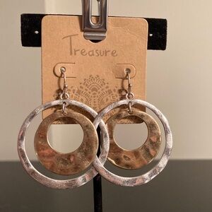 Gold and Silver Hoop Earrings
